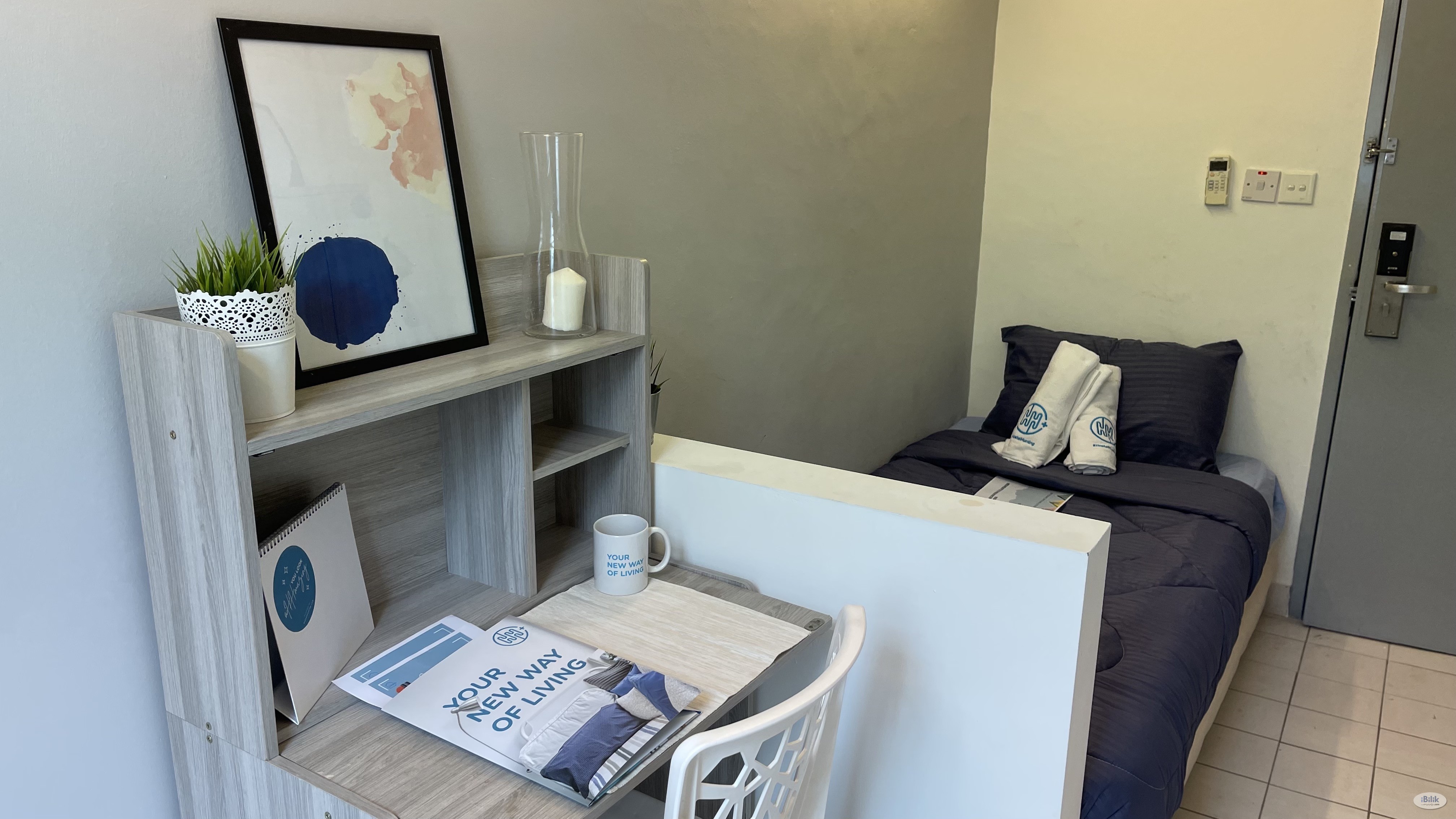 5 Mins Walk to LRT Chan Sow Lin Station. Single Room with Attached Bathroom at Fraser Business Park, Pudu - Image 3