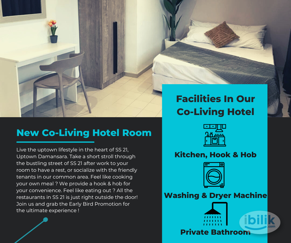 No Agent Fee @ Co-Living Hotel Room at Damansara Uptown, Damansara Utama - Image 1
