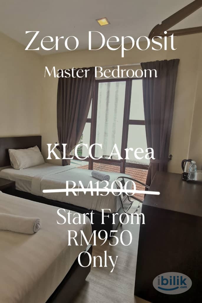 🔥0️⃣Zero Deposit✅🔥, Near KLCC ,  5 mins walk to LRT Masjid Jamek  , 3 Station To KLCC , 8Mins Drive To KLCC ,Master Bedr - Image 1