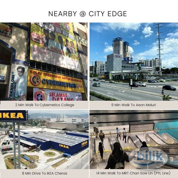 [City Edge] Free Deposit‼ Available Queen Master Room at Taman Shamelin Perkasa Near MRT 🚡 - Image 5