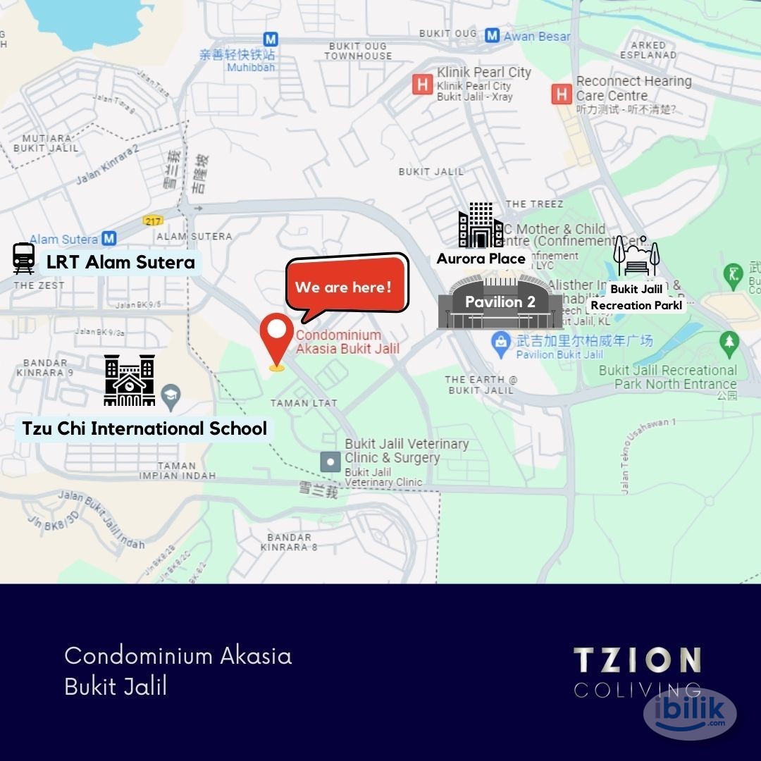 [♀️ FEMALE only] Master Room with own bathroom @ Condominium Akasia Bukit Jalil - Image 5