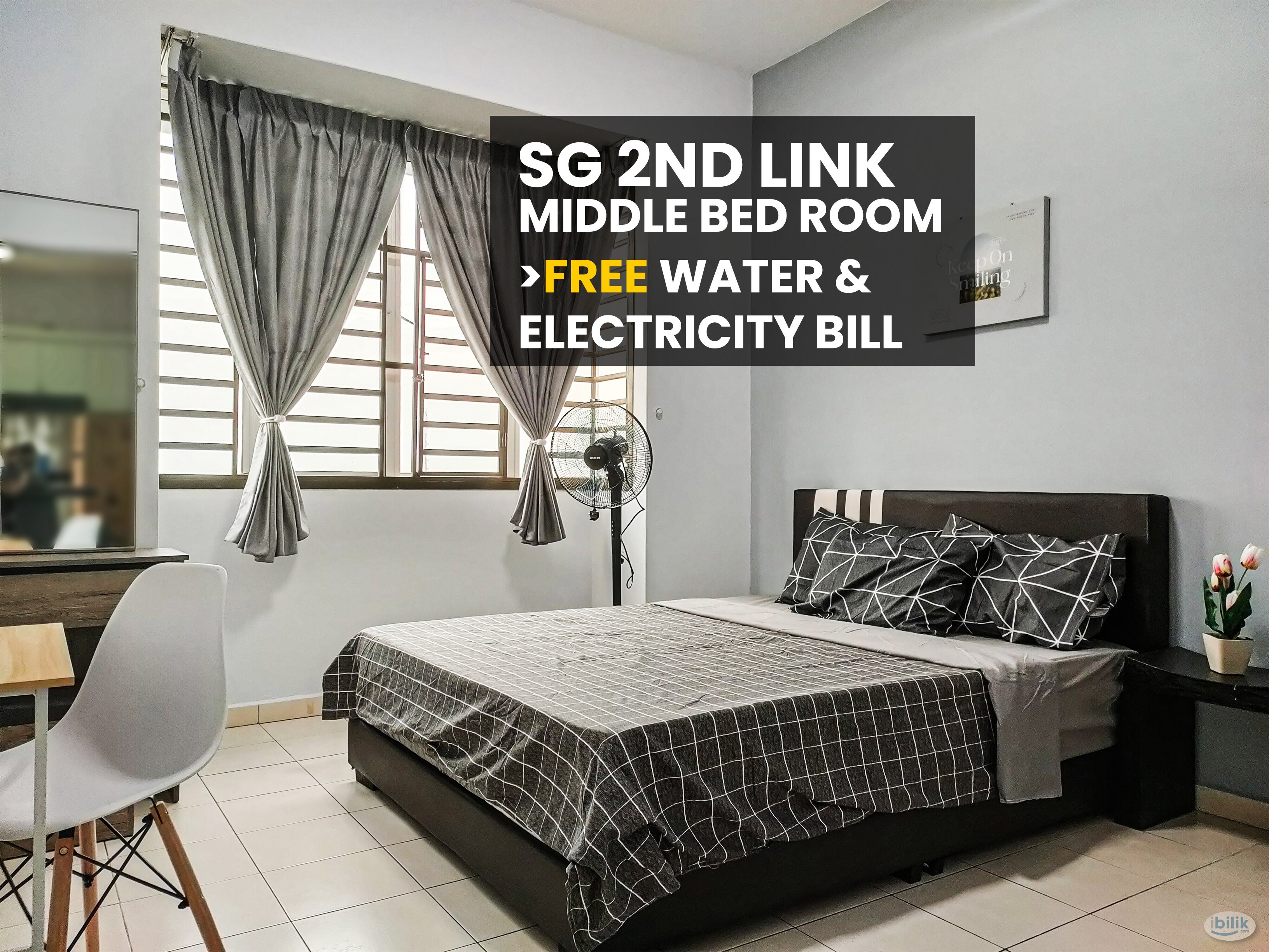 SG 2nd Link - Middle Room FREE Water & Electric fee - Image 1