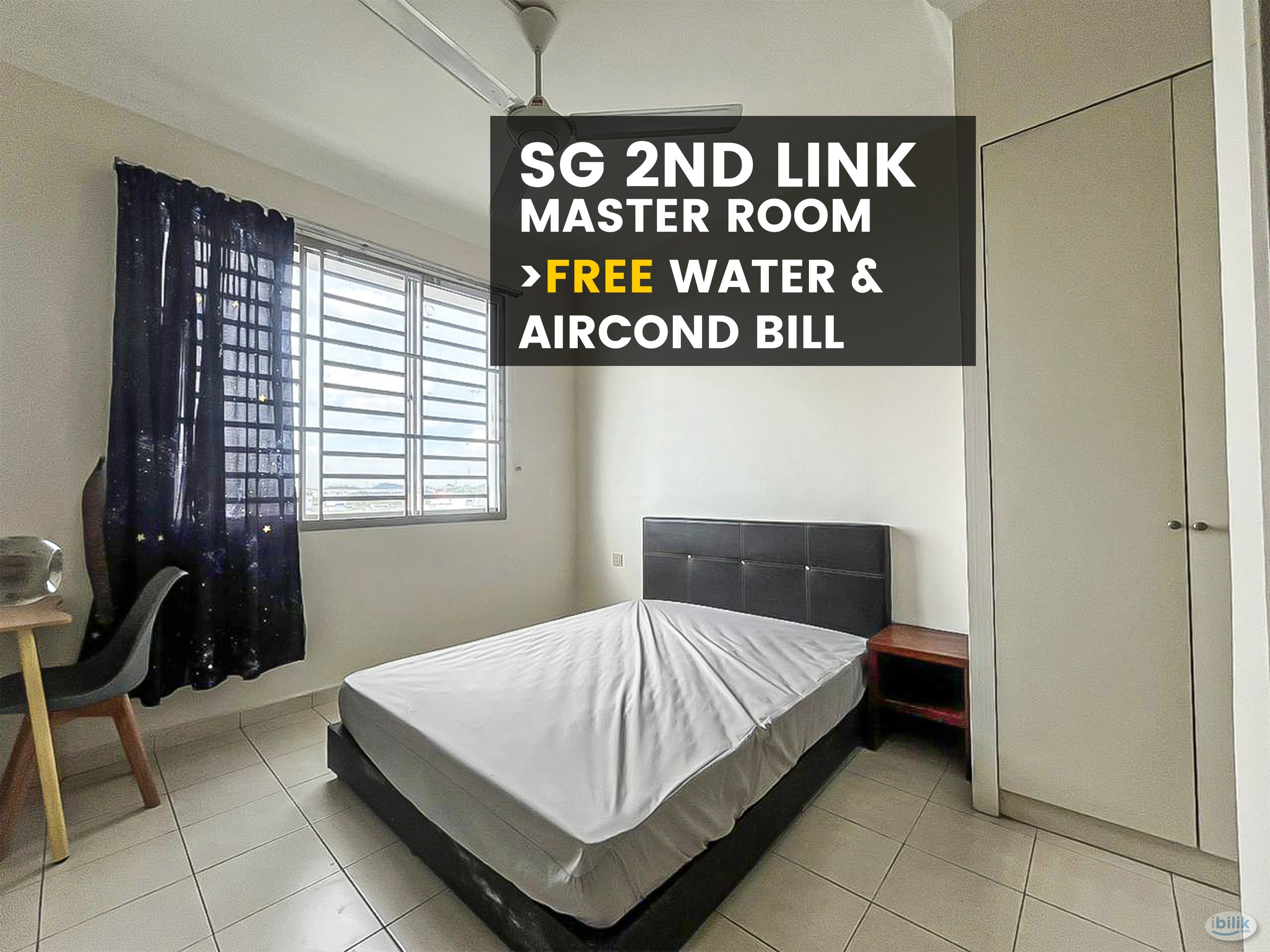 2nd Link - Master Bedroom FREE Aircond & Water Bills - Image 1