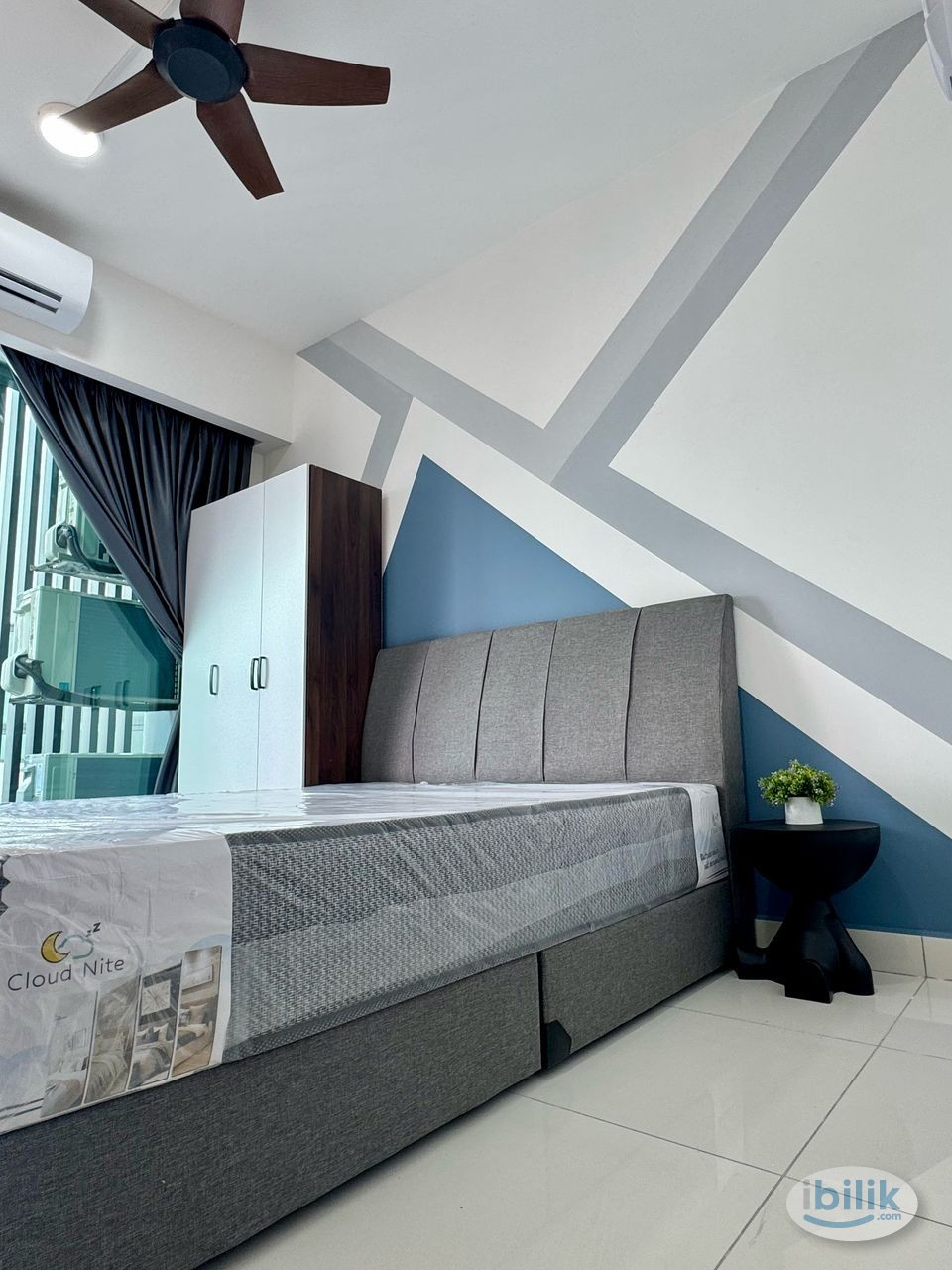 🤩PROMOTION!!!! 🤩 HIGH SPEED INTERNET Medium Room 📍EduMetro, USJ 1, Subang, NEW 10” Mattress  Aircond Wardrobe Table Chai - Image 2
