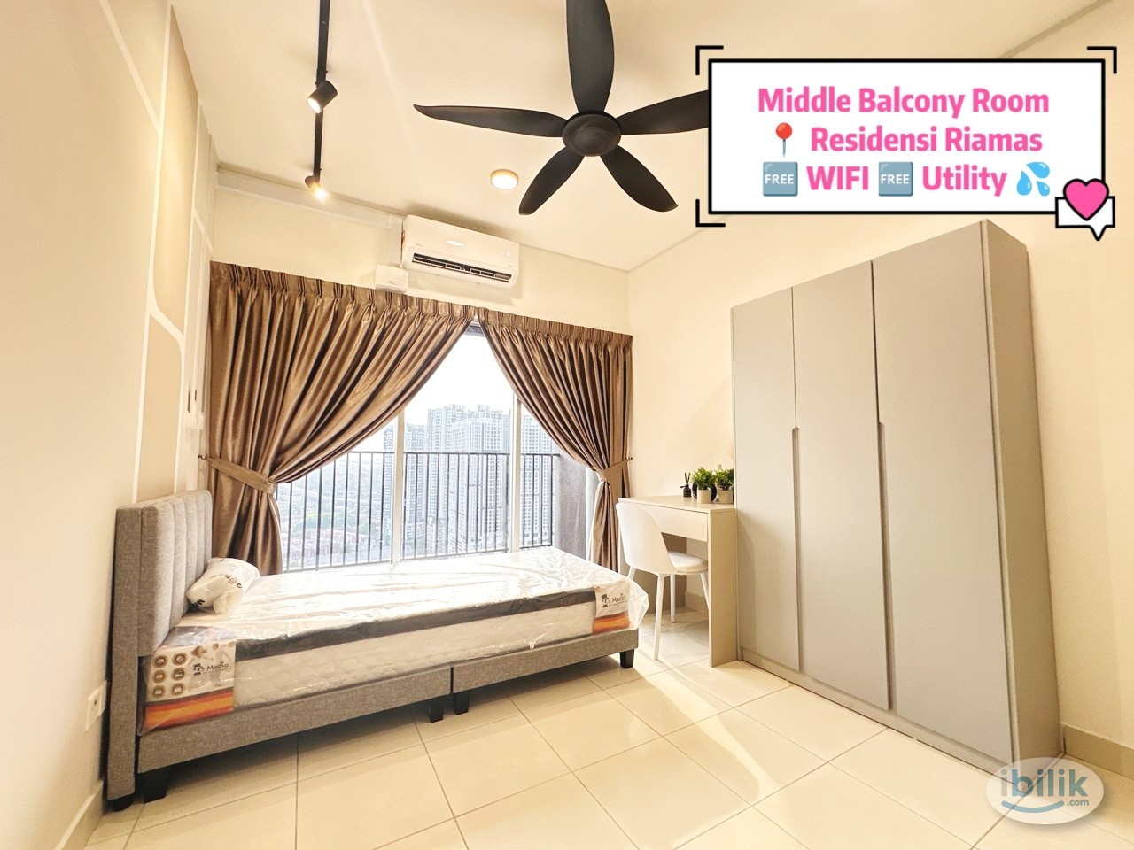Residensi Riamas | Brand New Fully Furnished | Middle Room with Private Balcony | Move In Ready - Image 1