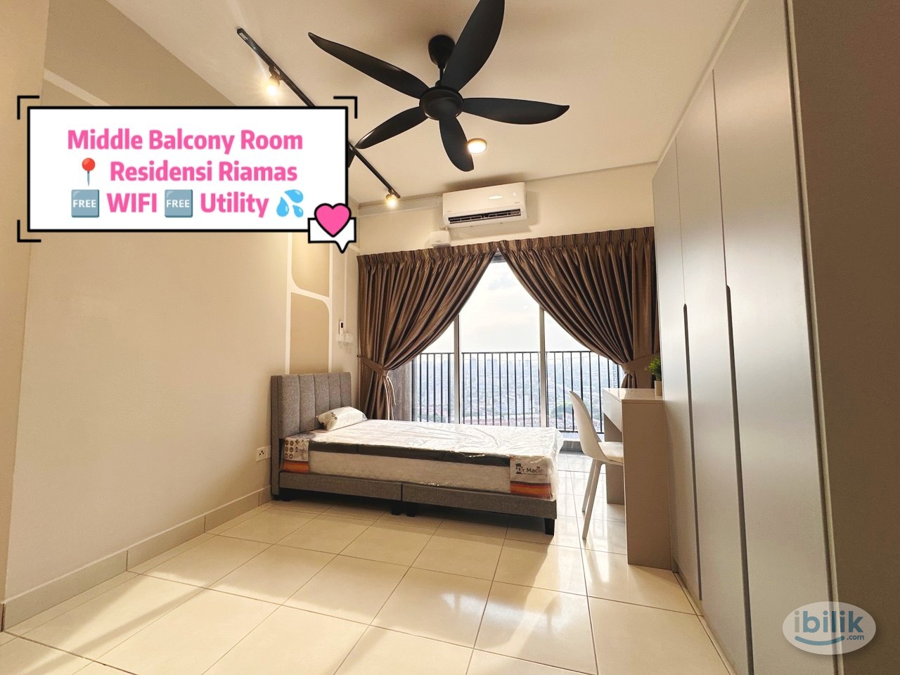 Residensi Riamas | Brand New Fully Furnished | Middle Room with Private Balcony | Move In Ready - Image 2