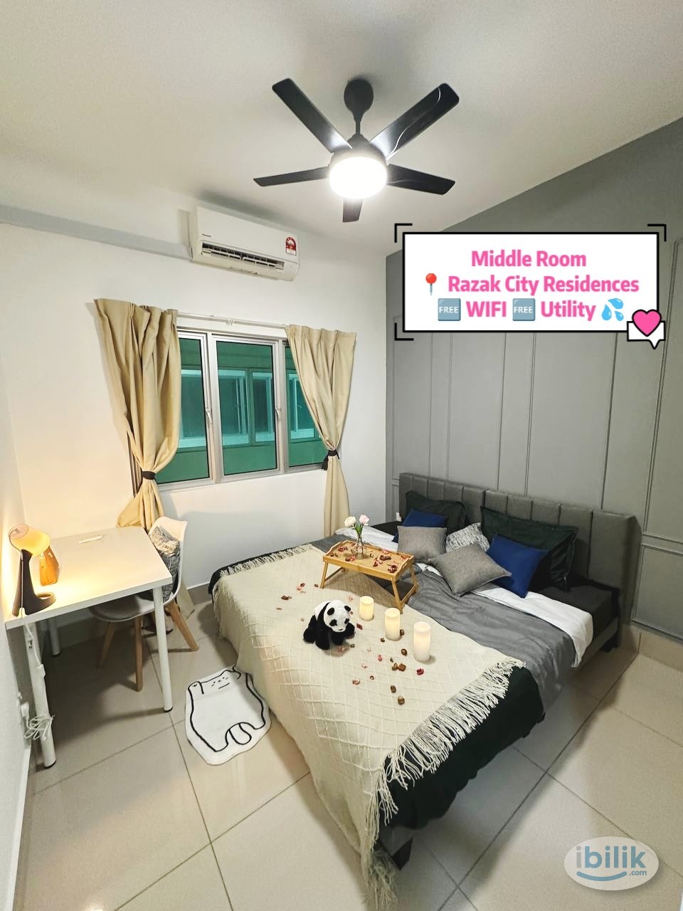 Razak City Residence | Fully Furnished | Middle Room with Big Wardrobe | Near Public Transport - Image 1