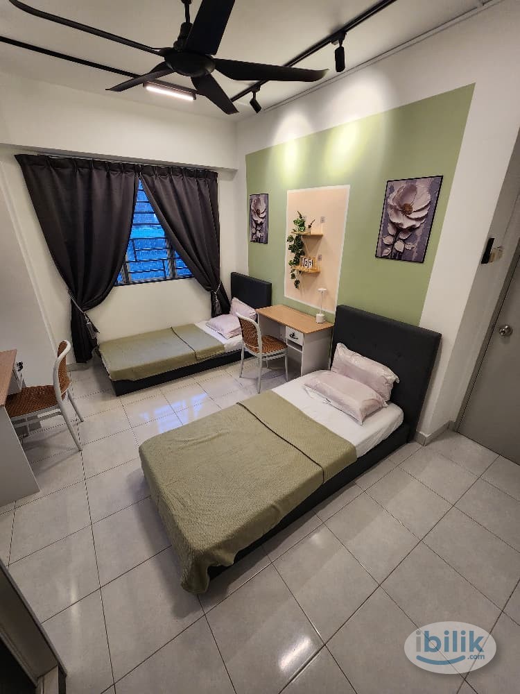 Female Room | Main Place Service Residence | Shopping Mall Access | Direct Access to LRT | All Utilities Covered | Fully - Image 2