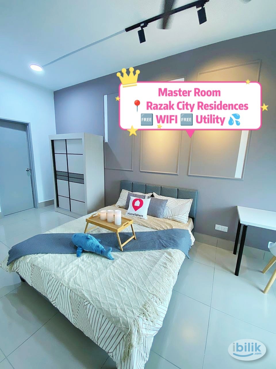 Razak City Residence | Big Master Room with Private Bathroom | Nice View | Near Public Transport - Image 2