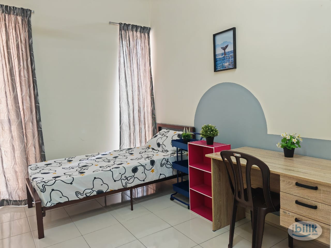 Single aircon room with private bathroom@MRT/ UTAR/ Sg Long - Image 1