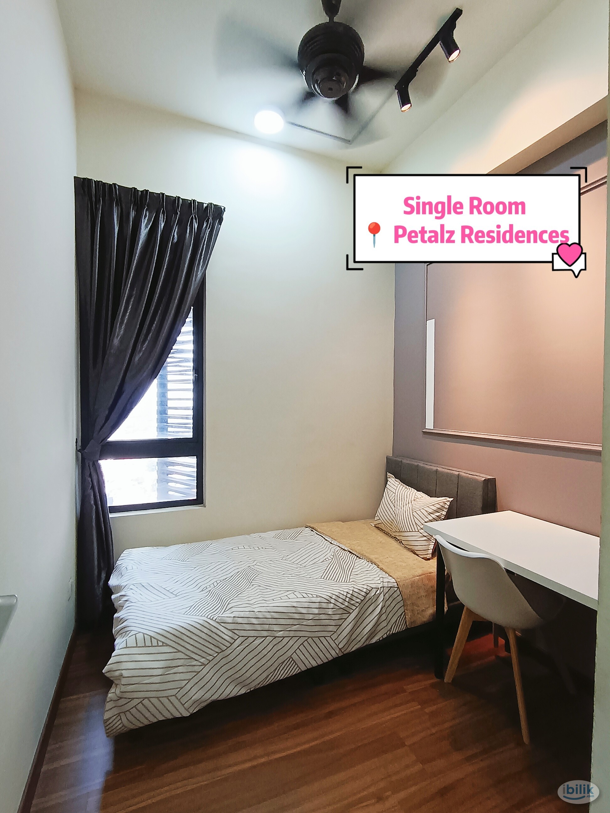 Petalz Residence | Single Room with Big Wardrobe | Have Window | Prime Location - Image 1