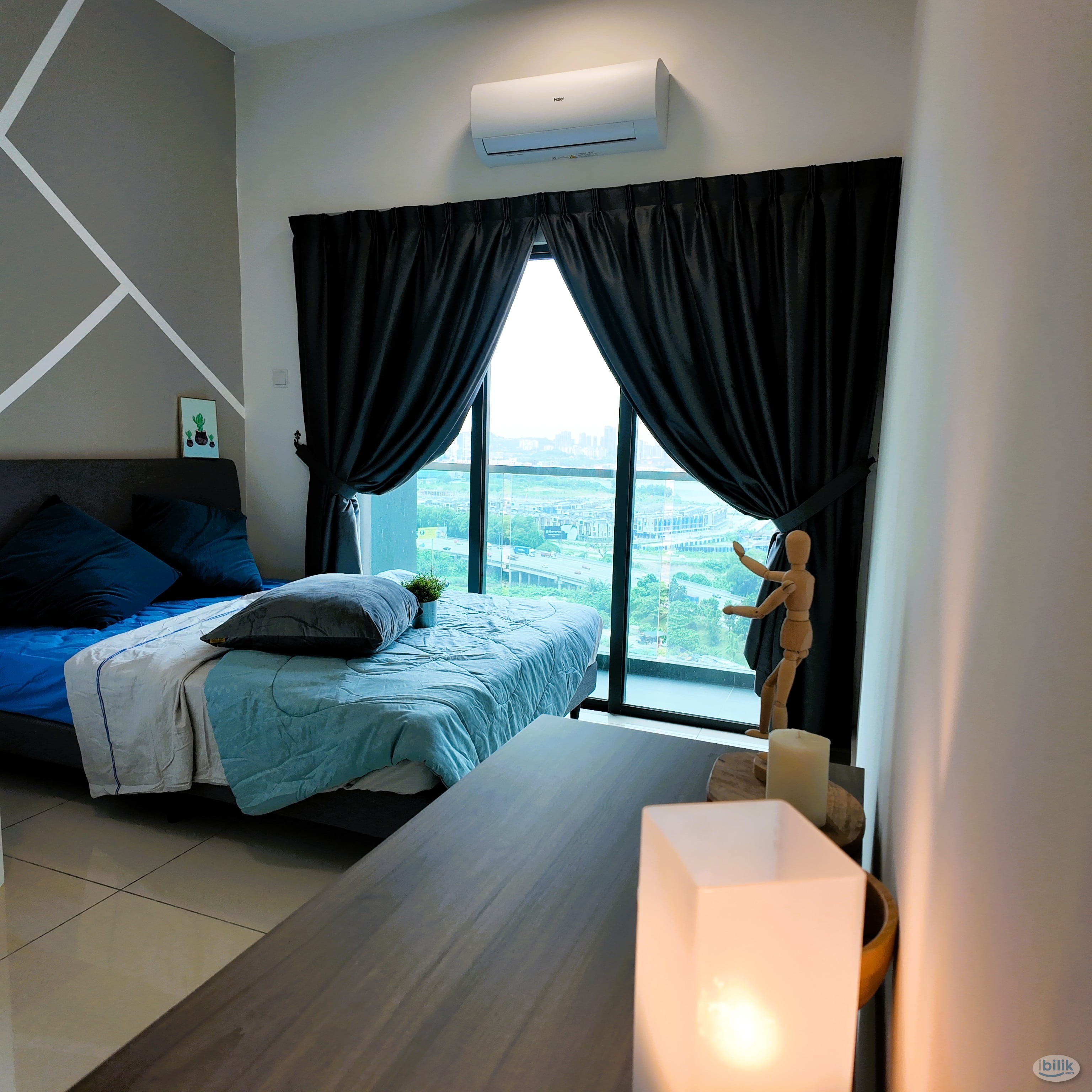 D7 (Blok Seven) Lagoon Perdana Condo Master Bedroom With Balcony Unit NEW FURNITURES - Image 1