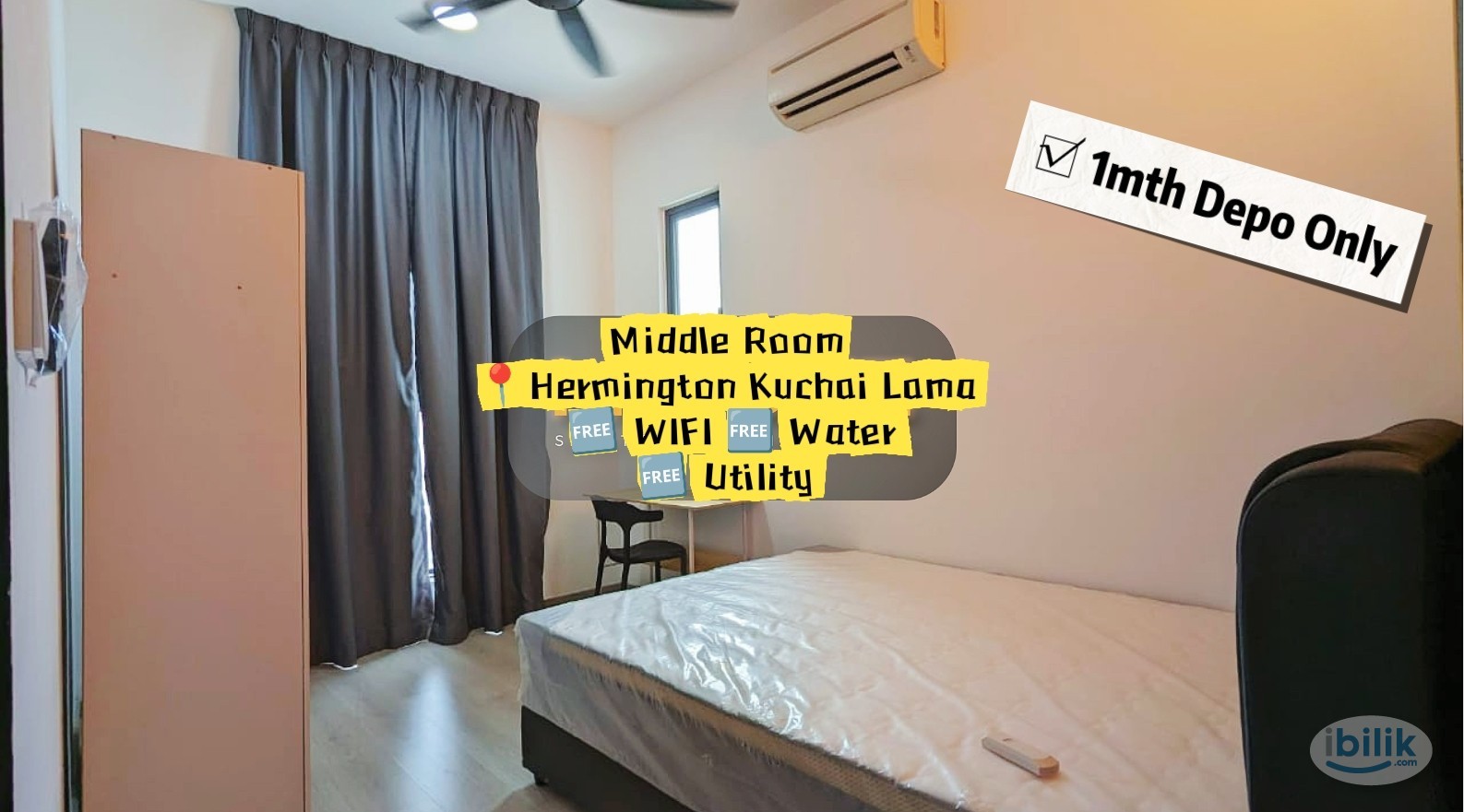 💃 Female Unit | RM850 All Inclusive | 1mth Depo | Fully Furnished Middle Room | Hermington Kuchai - Image 1
