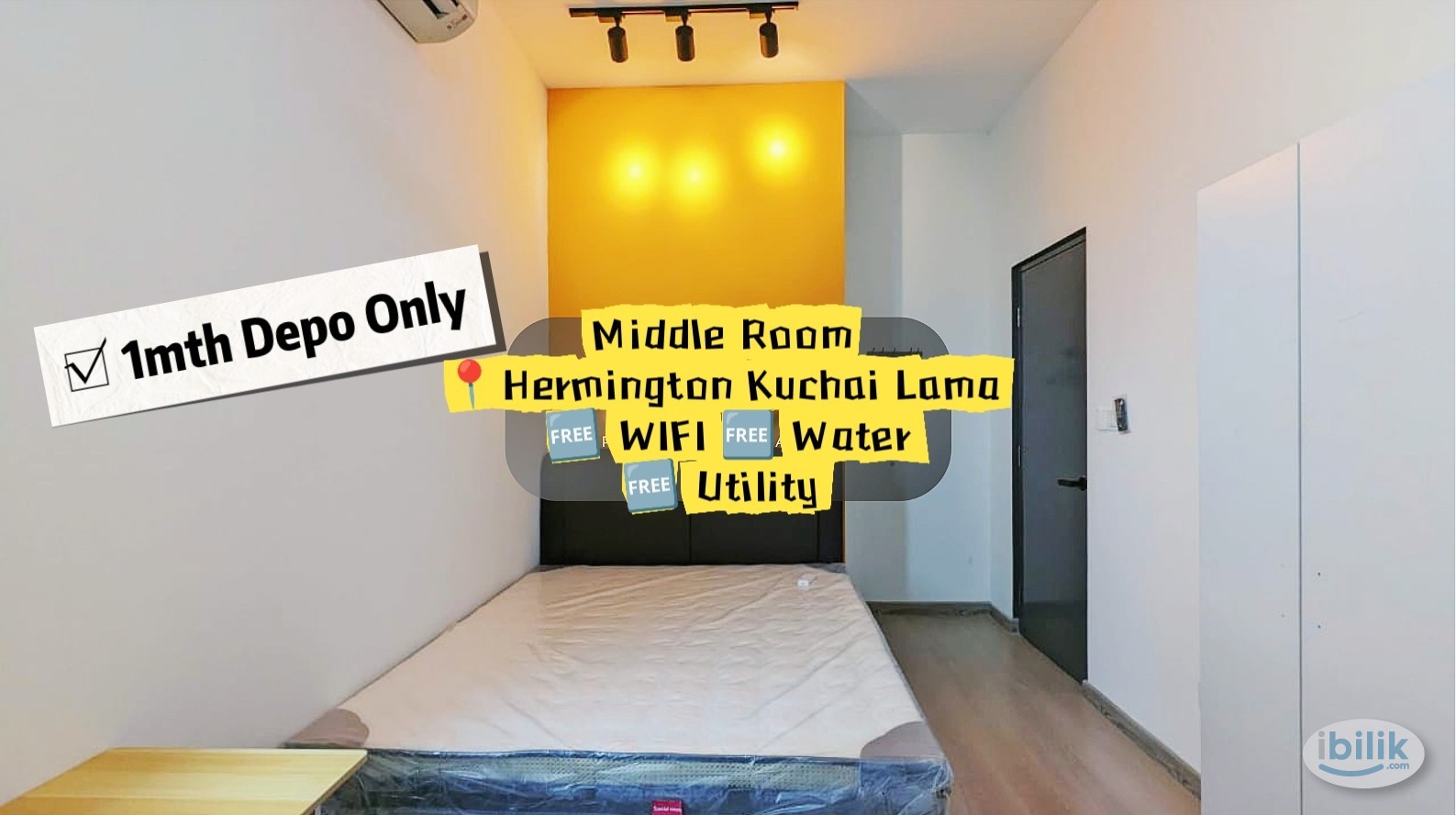 💃 Female Unit | RM850 All Inclusive | 1mth Depo | Fully Furnished Middle Room | Hermington Kuchai - Image 2